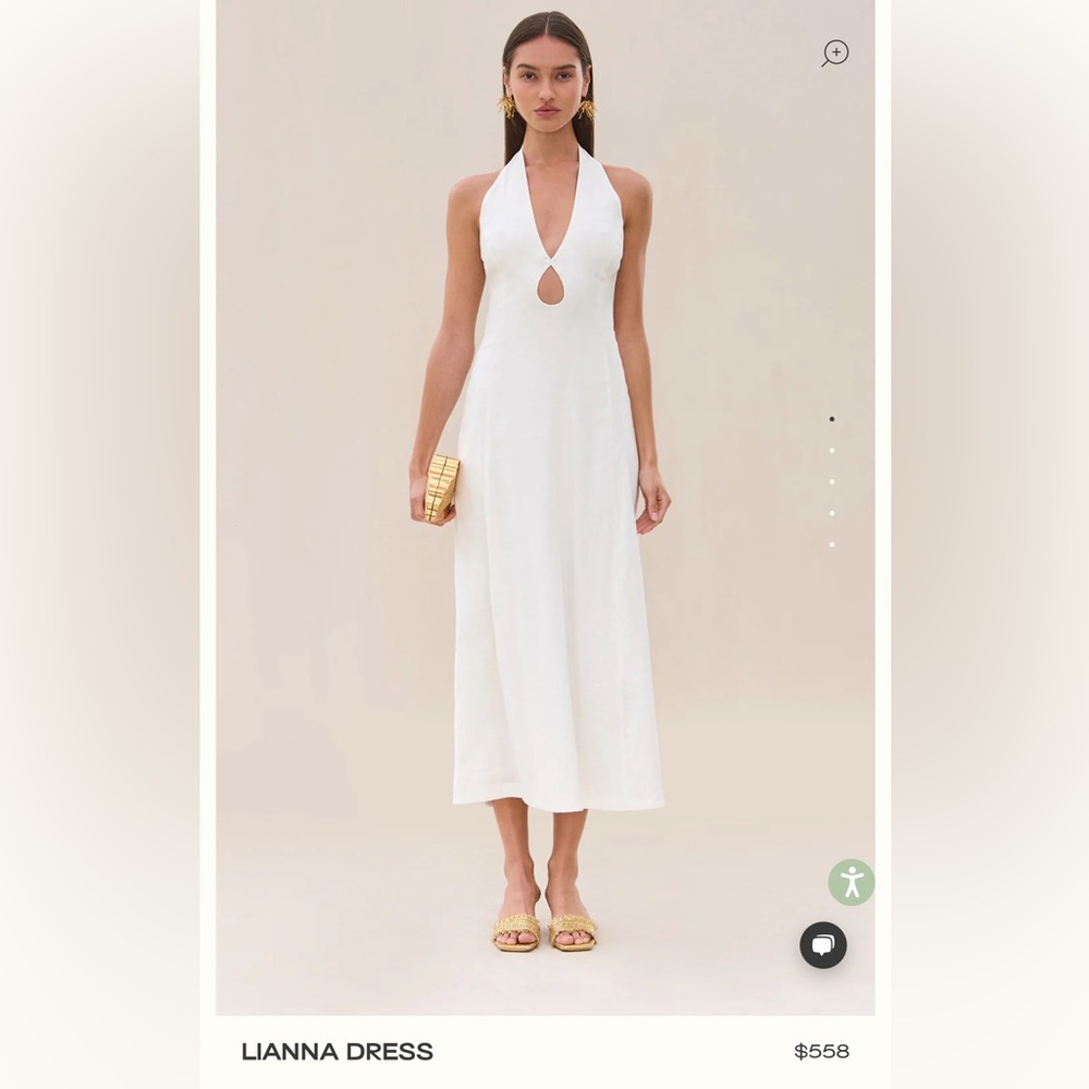 cult gaia lianna White Midi Dress-RRP$558
